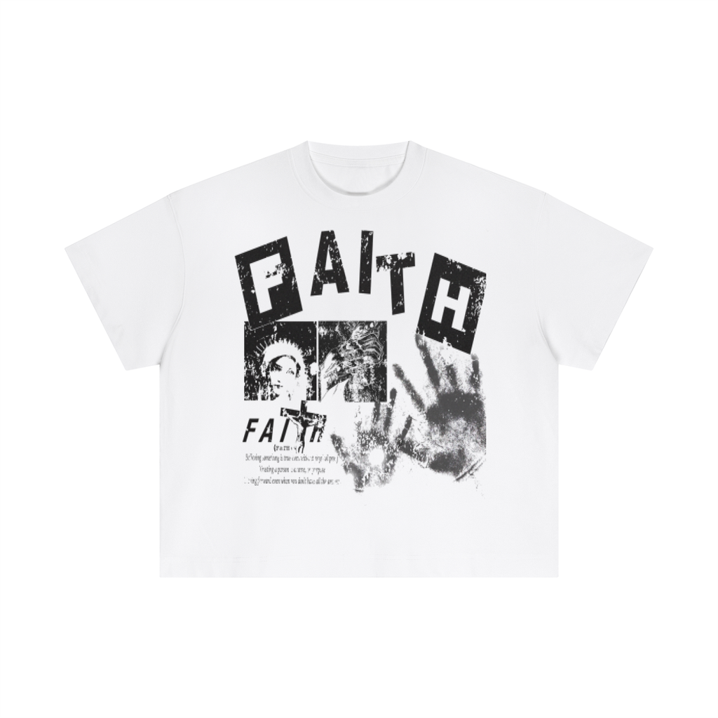 FAITH HANDPRINT BOXY TEE
