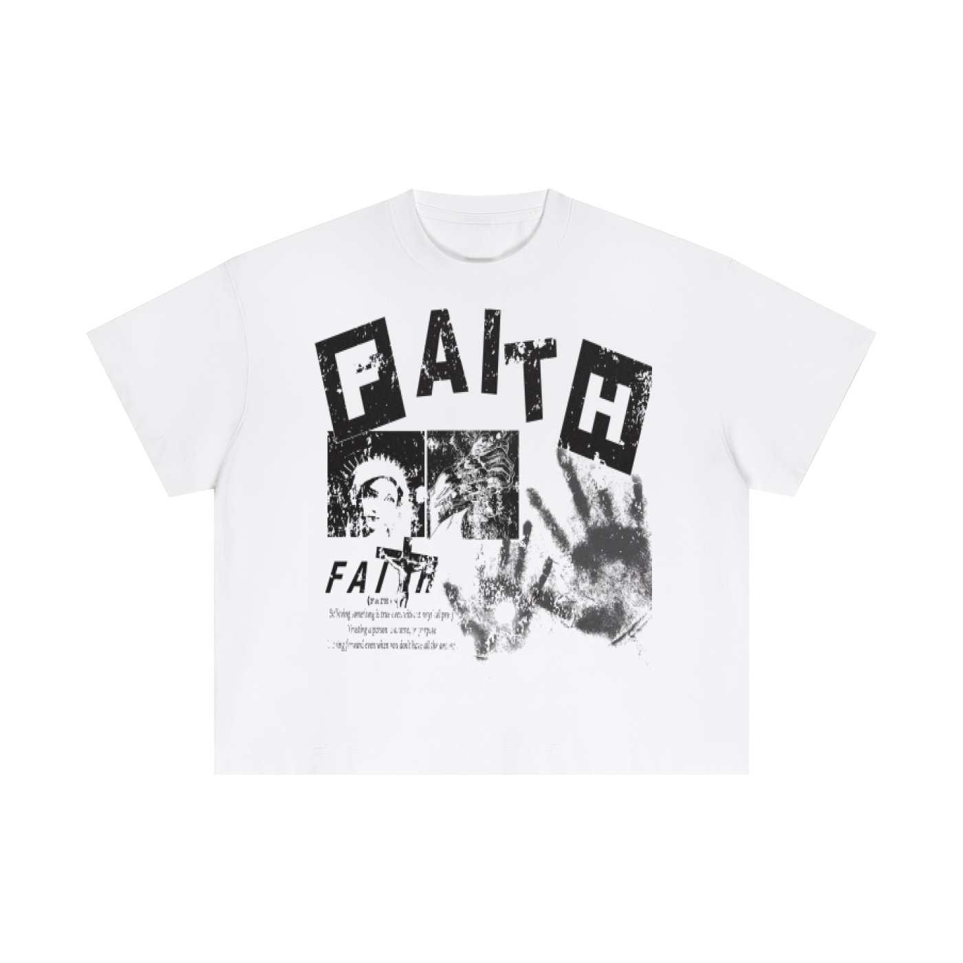 FAITH HANDPRINT BOXY TEE