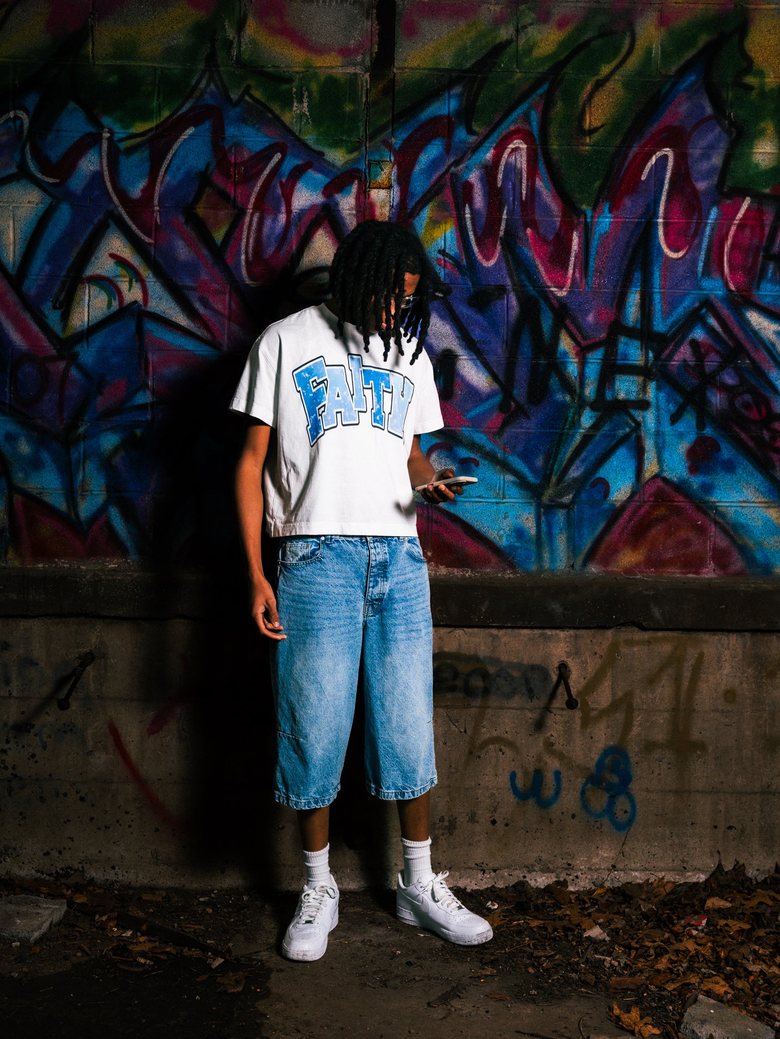 BLUE FAITH BOXY TEE