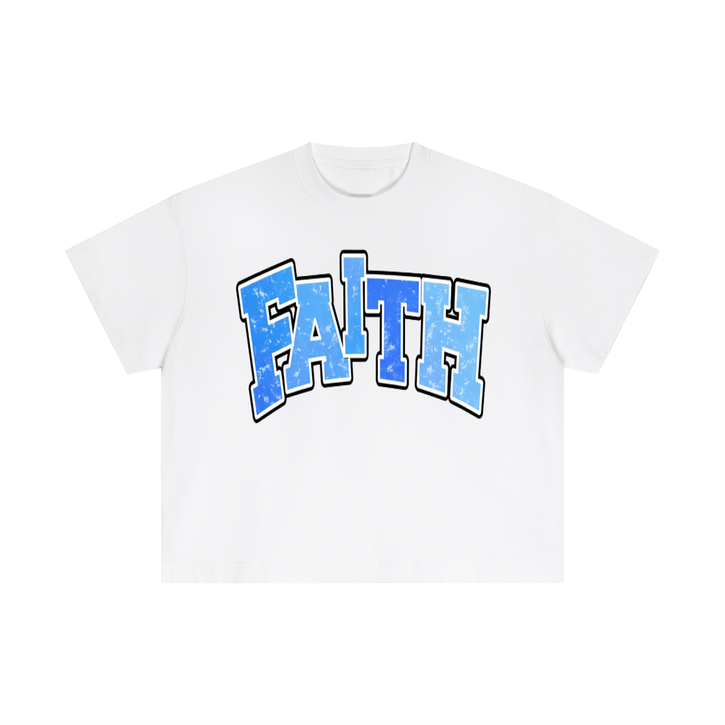 BLUE FAITH BOXY TEE